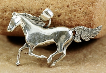 Pferde Anhänger aus Silber 925 - Größeres Modell